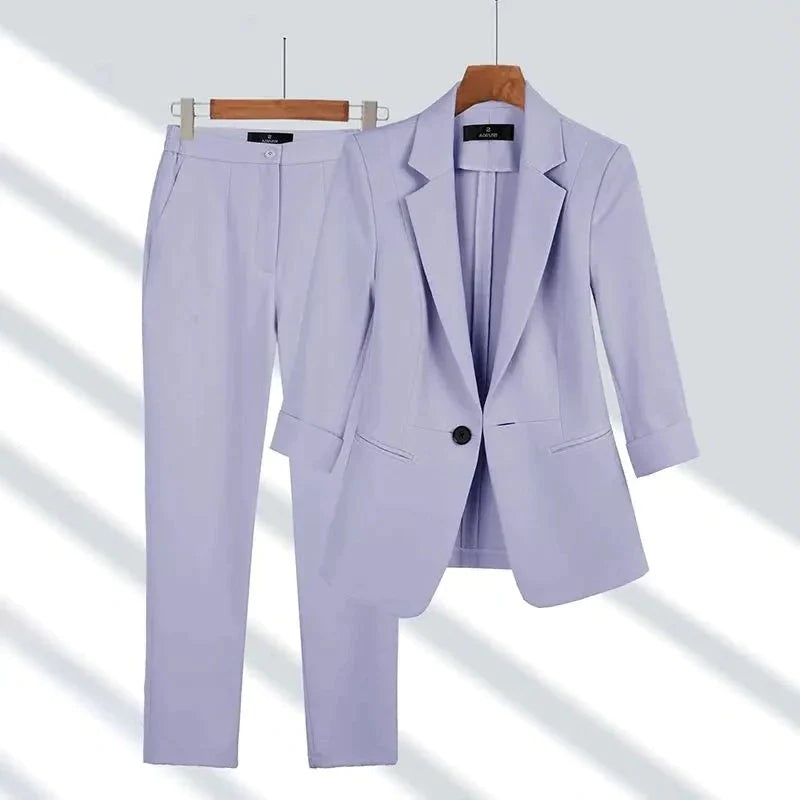 Women's formal suit set blazer and pants