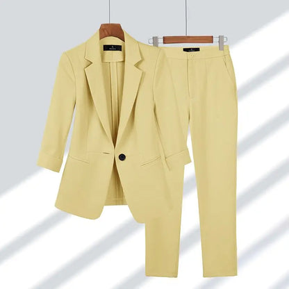 Women's formal suit set blazer and pants