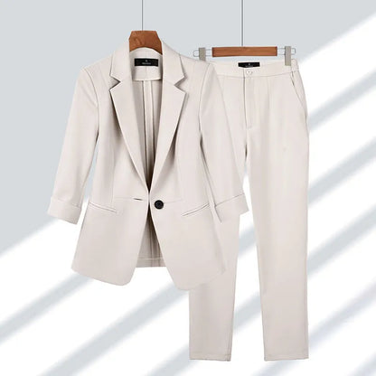 Women's formal suit set blazer and pants