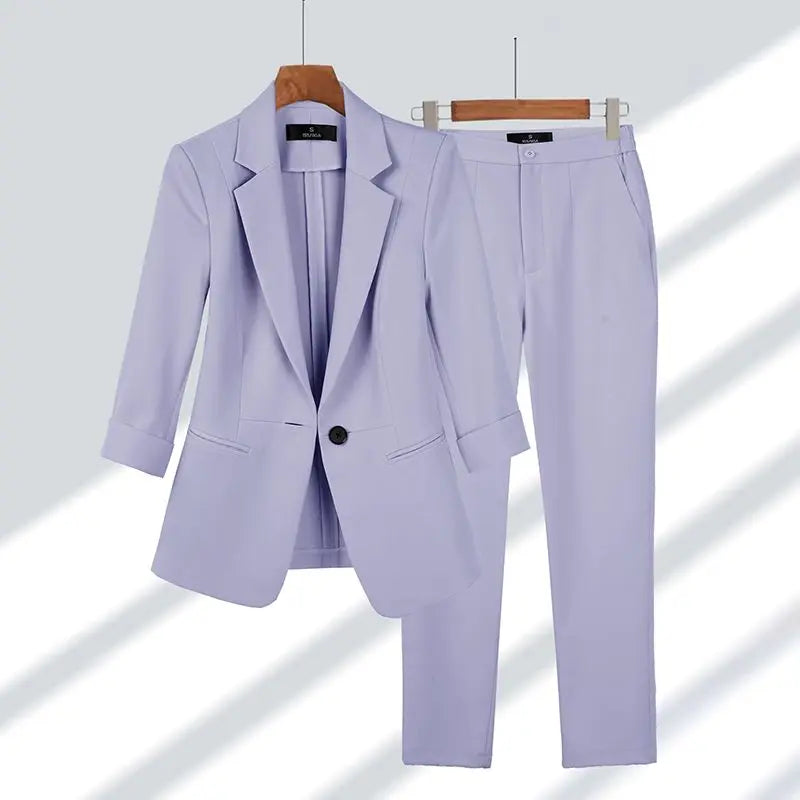 Women's formal suit set blazer and pants