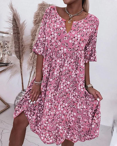 Floral Midi Dress for Women – Elegant and Lightweight