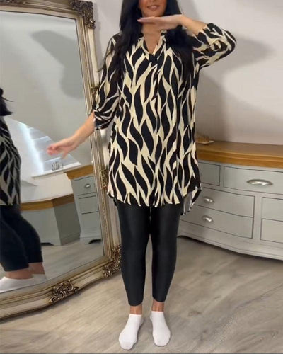 Casual Stylish Blouse for Women - Lightweight Long Sleeve Top