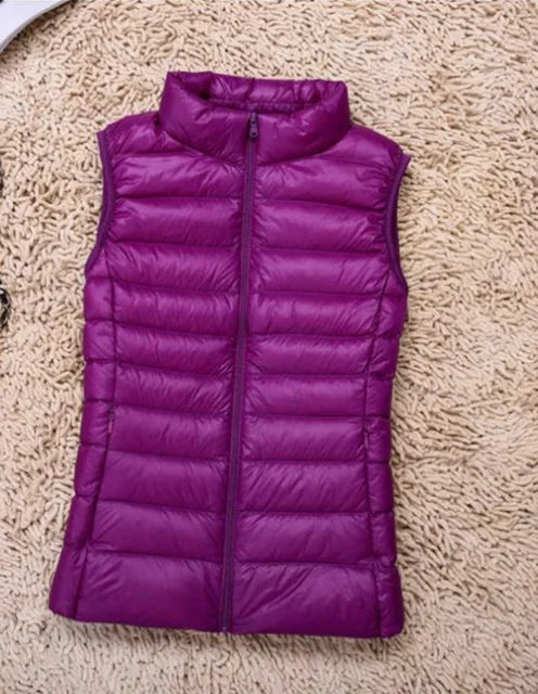Ultra Light Down Vest - Women's Sleeveless Puffer, Warm and Lightweight Layer