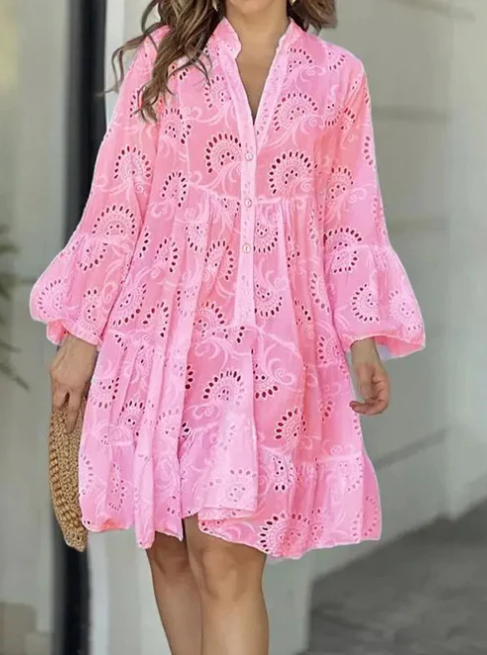 Stylish Summer Dress with V-Neckline for Women