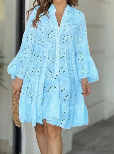 Stylish Summer Dress with V-Neckline for Women