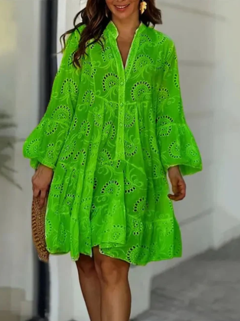 Stylish Summer Dress with V-Neckline for Women