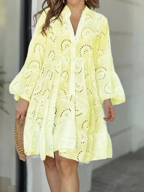 Stylish Summer Dress with V-Neckline for Women