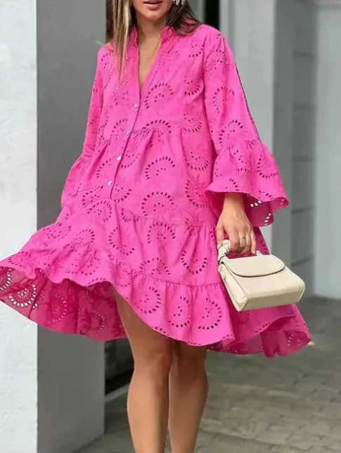 Stylish Summer Dress with V-Neckline for Women