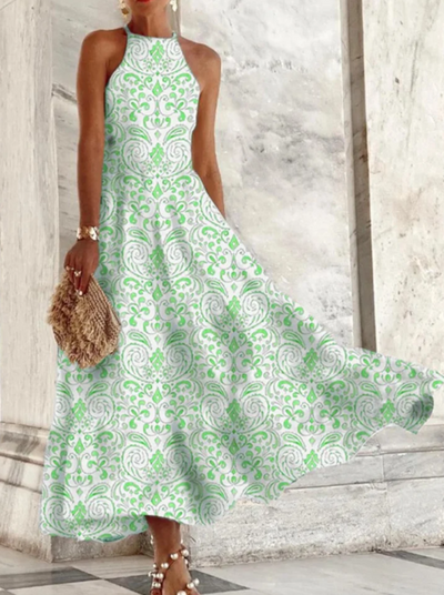 Women's Classic Summer Dress - Short Sleeve Elegant Design
