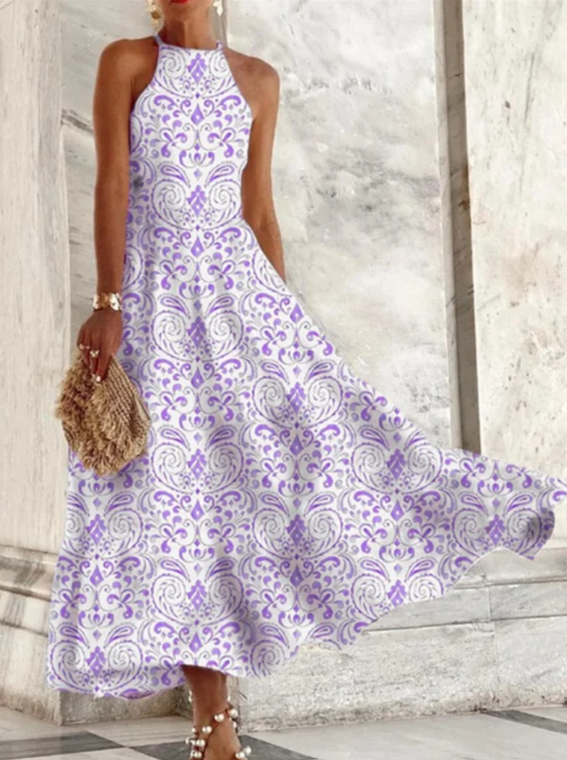 Women's Classic Summer Dress - Short Sleeve Elegant Design