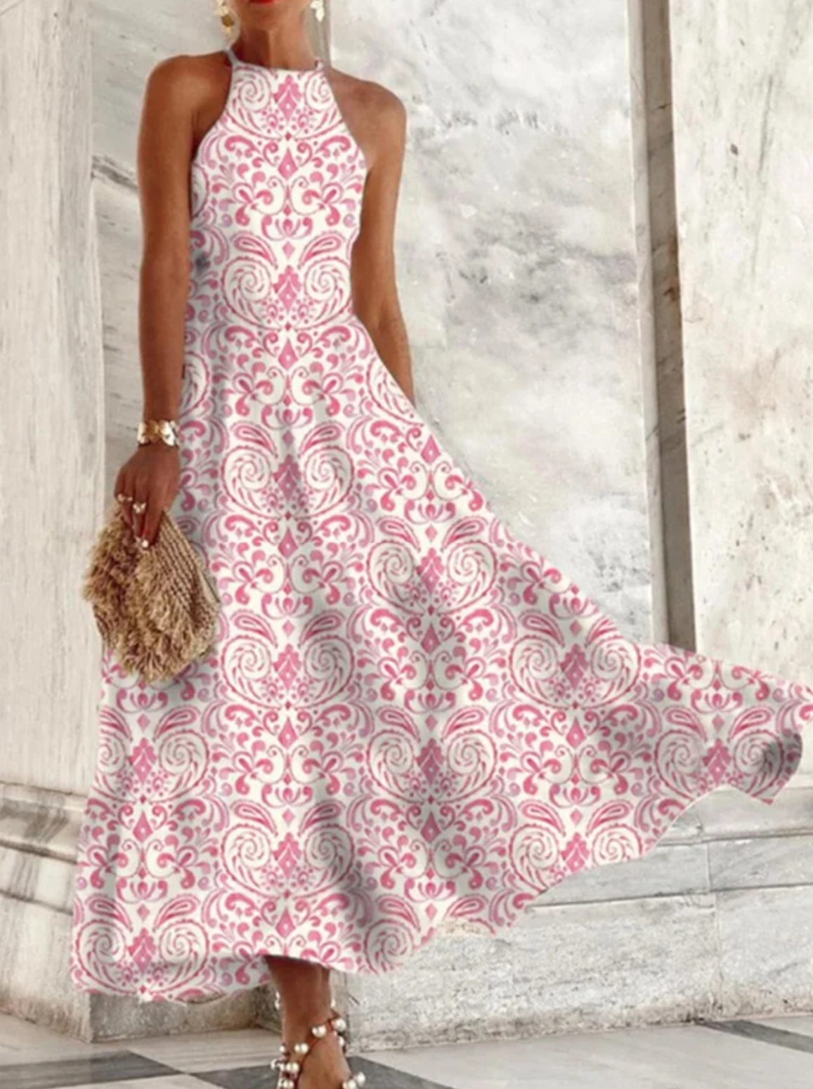 Women's Classic Summer Dress - Short Sleeve Elegant Design