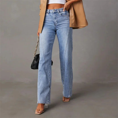 Women's elegant wide-leg jeans