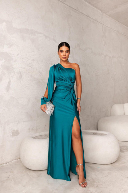 Elegant Satin Evening Dress for Women