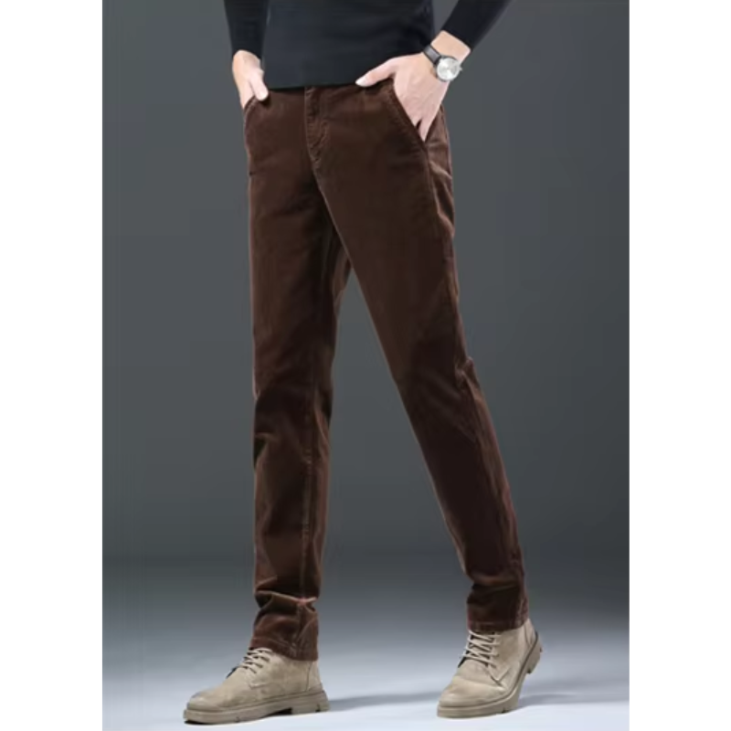 Men's corduroy pants with warm fleece lining