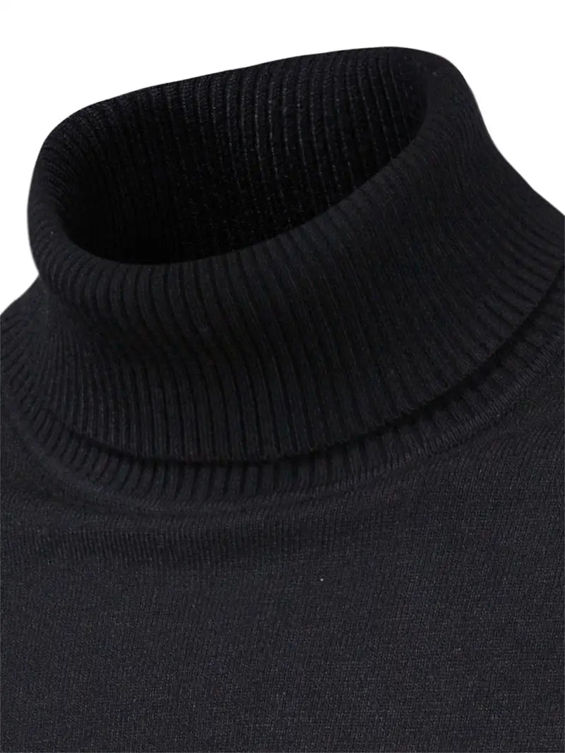 Men's casual pullover with turtleneck for men