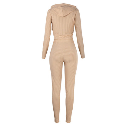 Versatile women's hoodie tracksuit