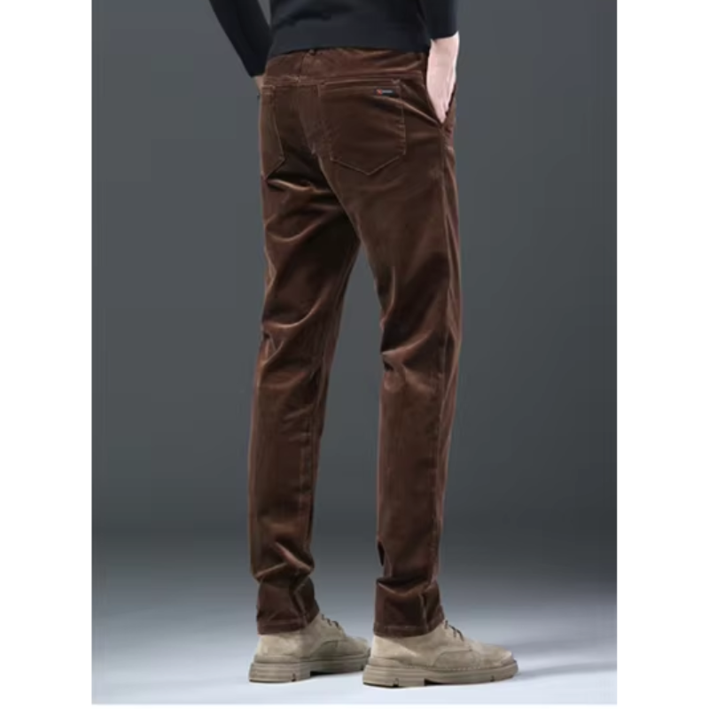 Men's corduroy pants with warm fleece lining