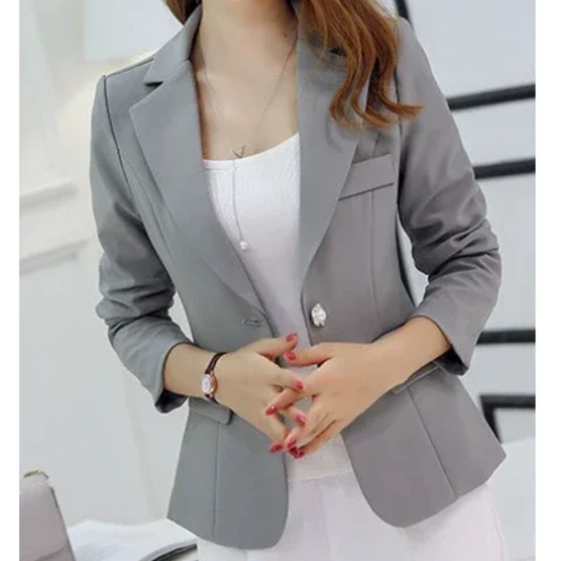 Women’s Blazer – Tailored Fit – Structured Silhouette – Single Button – Notched Lapel