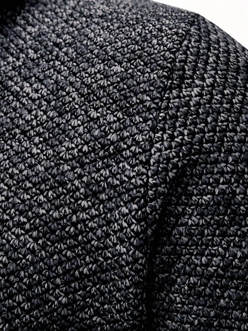 Men's hooded knitted cardigan