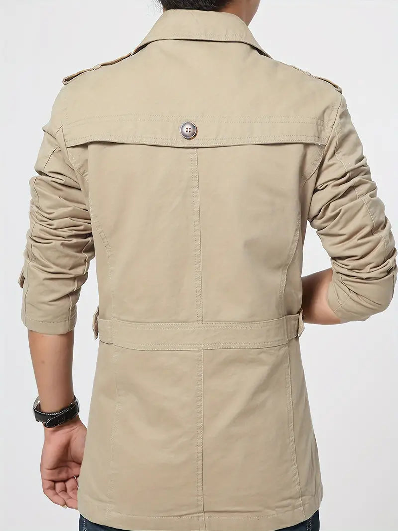 Plus size stylish windbreaker for men