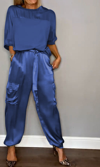 Elegant Women's Two-Piece Loungewear Set – Soft and Stylish Outfit
