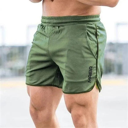 Men's Athletic Shorts - Lightweight Breathable - Elastic Waist - Side Pockets