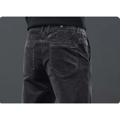 Men's corduroy pants with warm fleece lining