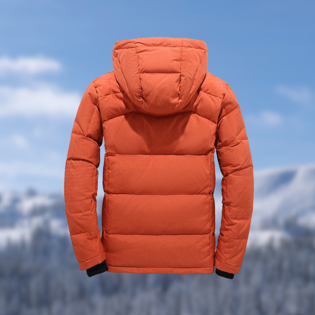 Men's casual down jacket with detachable hood