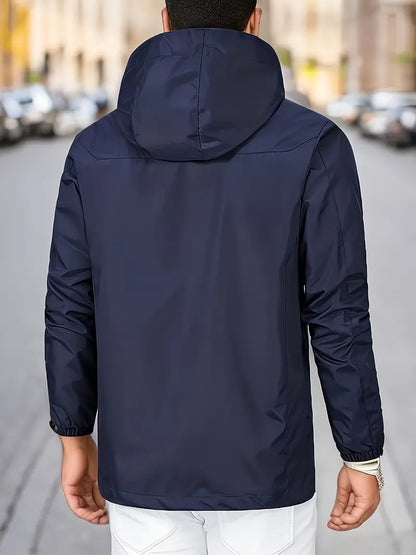 Men's casual waterproof lightweight windbreaker jacket