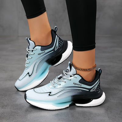 Sports sneakers with cushioned sole for women