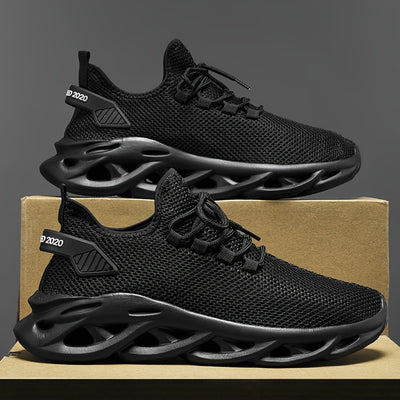 Men’s Running Trainers - Breathable Mesh - Cushioned Sole - Lightweight Lace-Up Fit