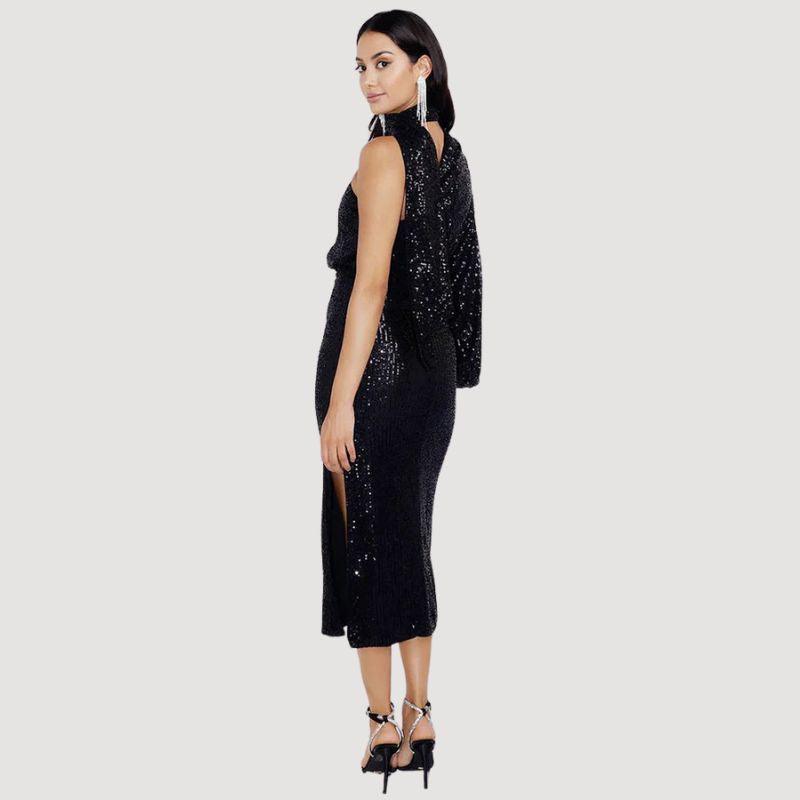 One-Shoulder Asymmetrical Sequin Dress for Women