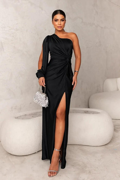 Elegant Satin Evening Dress for Women