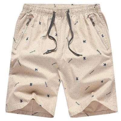 Men’s Casual Shorts - Breathable Blend - Relaxed Fit - Knee-Length - Zipper Pocket