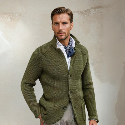 Men’s Waistcoat – Wool Blend – Tailored Fit – High Collar – Button Front – Smart Casual