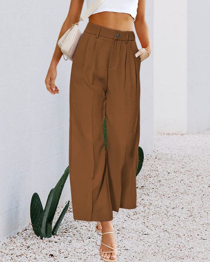 Women's wide-leg high-waisted pants