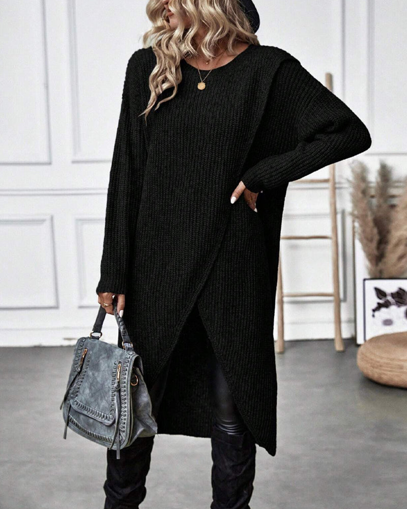 Solid Color Midi Dress in Soft Fabric for Everyday Wear
