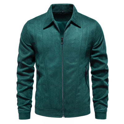 Men’s Tailored Jacket – Wool Blend – Zip Front – Hip Length