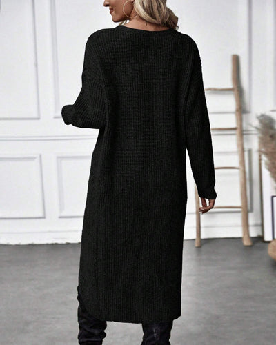 Solid Color Midi Dress in Soft Fabric for Everyday Wear