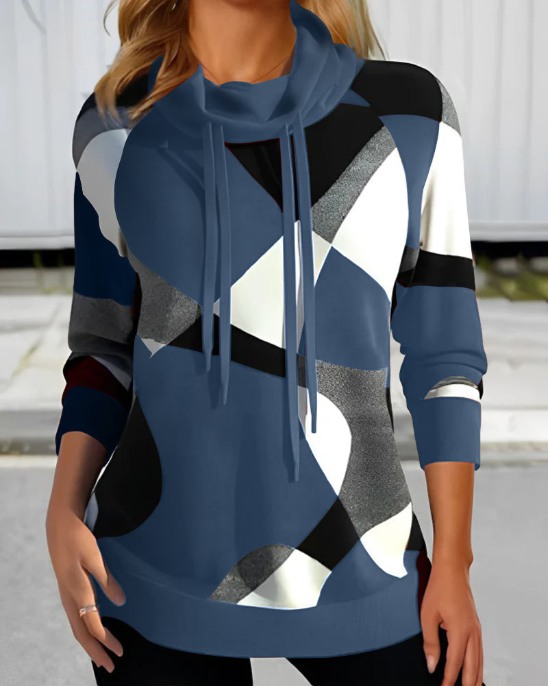 Women's stylish color block hoodie