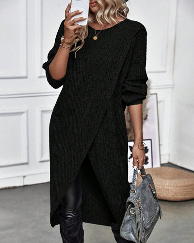 Solid Color Midi Dress in Soft Fabric for Everyday Wear