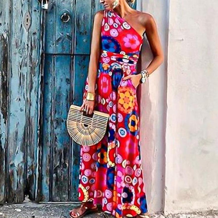 Women's Summer Dress - Elegant Printed Maxi Dress