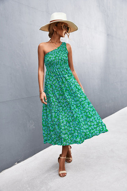 Women's Off-Shoulder Floral Print Dress