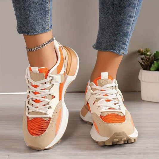 Sporty lace-up sneakers for women