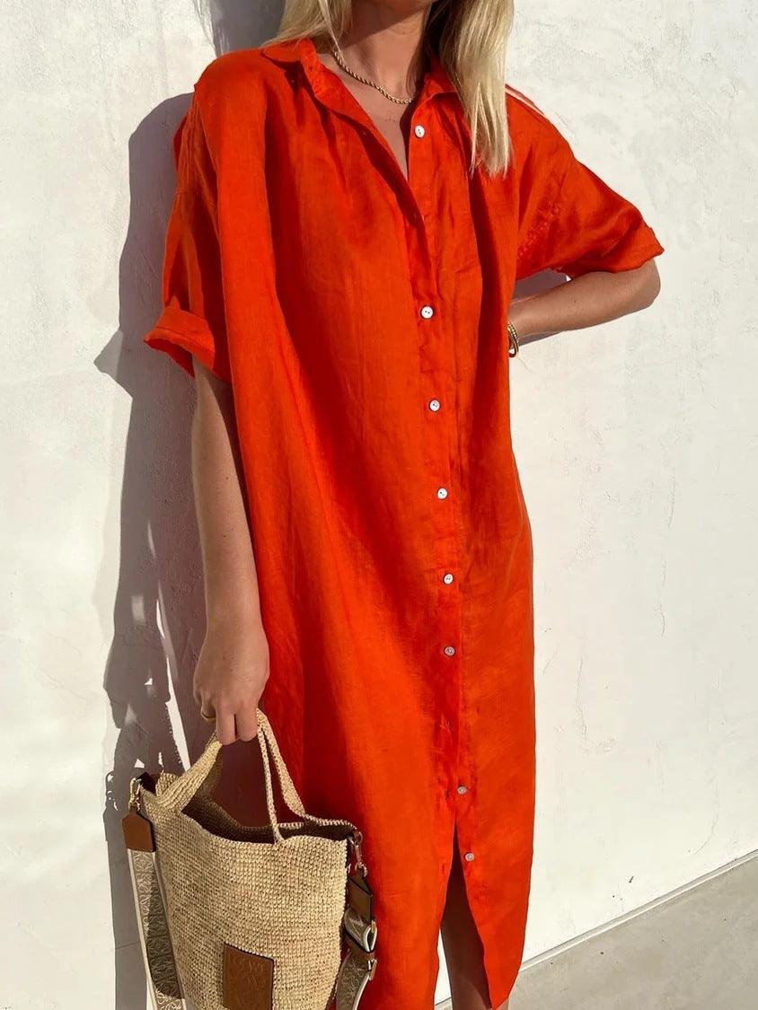 Oversized Casual Dress for Women - Long Sleeve, Loose Fit