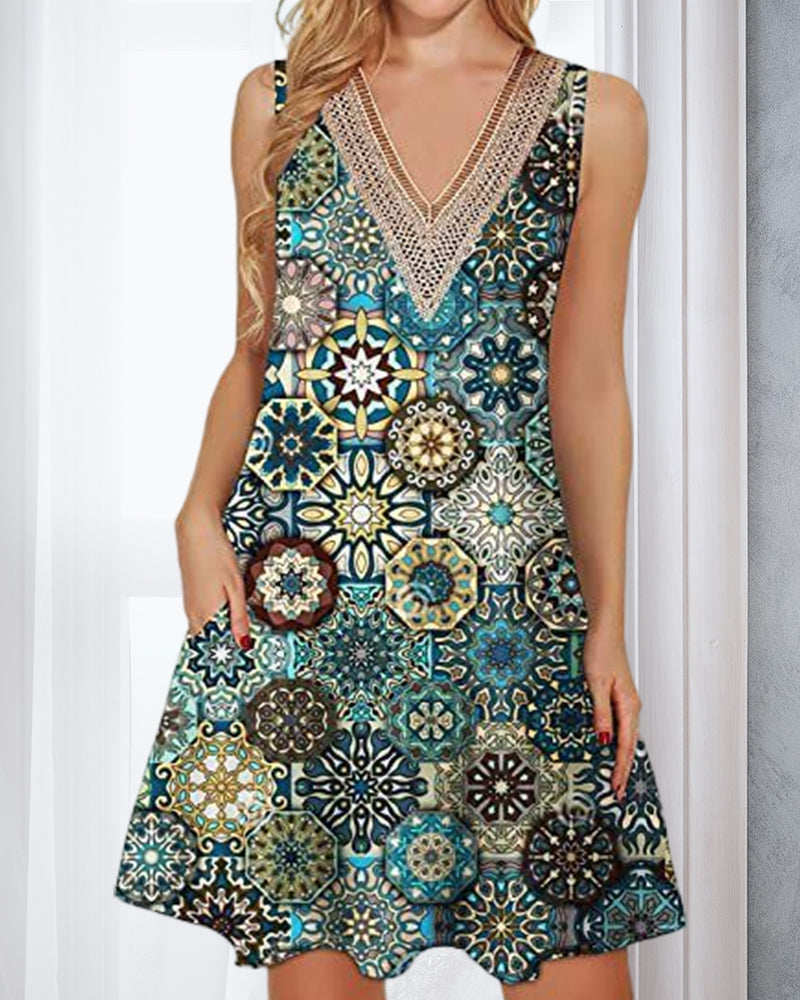 Sleeveless V-Neck Short Dress for Women - Elegant and Breathable Style