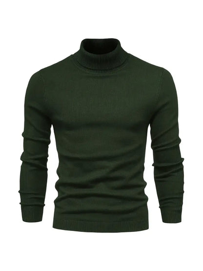 Men's casual pullover with turtleneck for men