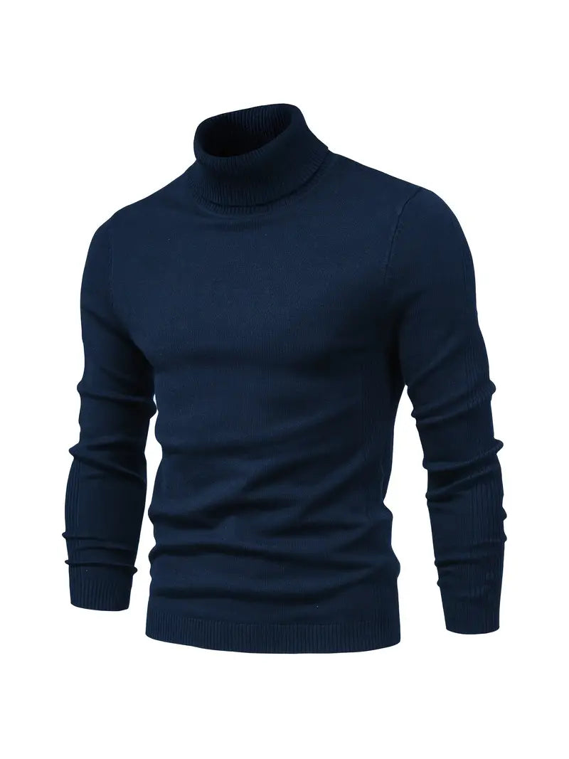 Men's casual pullover with turtleneck for men