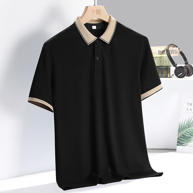 Men’s Polo Shirt – Breathable Blend – Standard Fit – Short Sleeve Contrast Collar