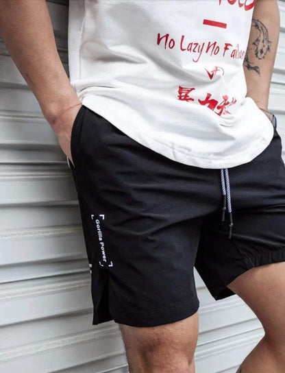 Men’s Casual Shorts - Lightweight Relaxed Fit - Elastic Waist with Drawstring - Above Knee